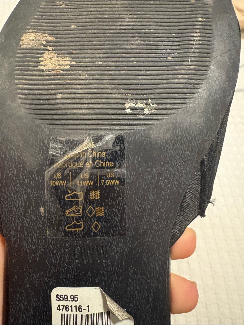 Penningtons Black Wide width Slide Mules - Picture 8 of 9